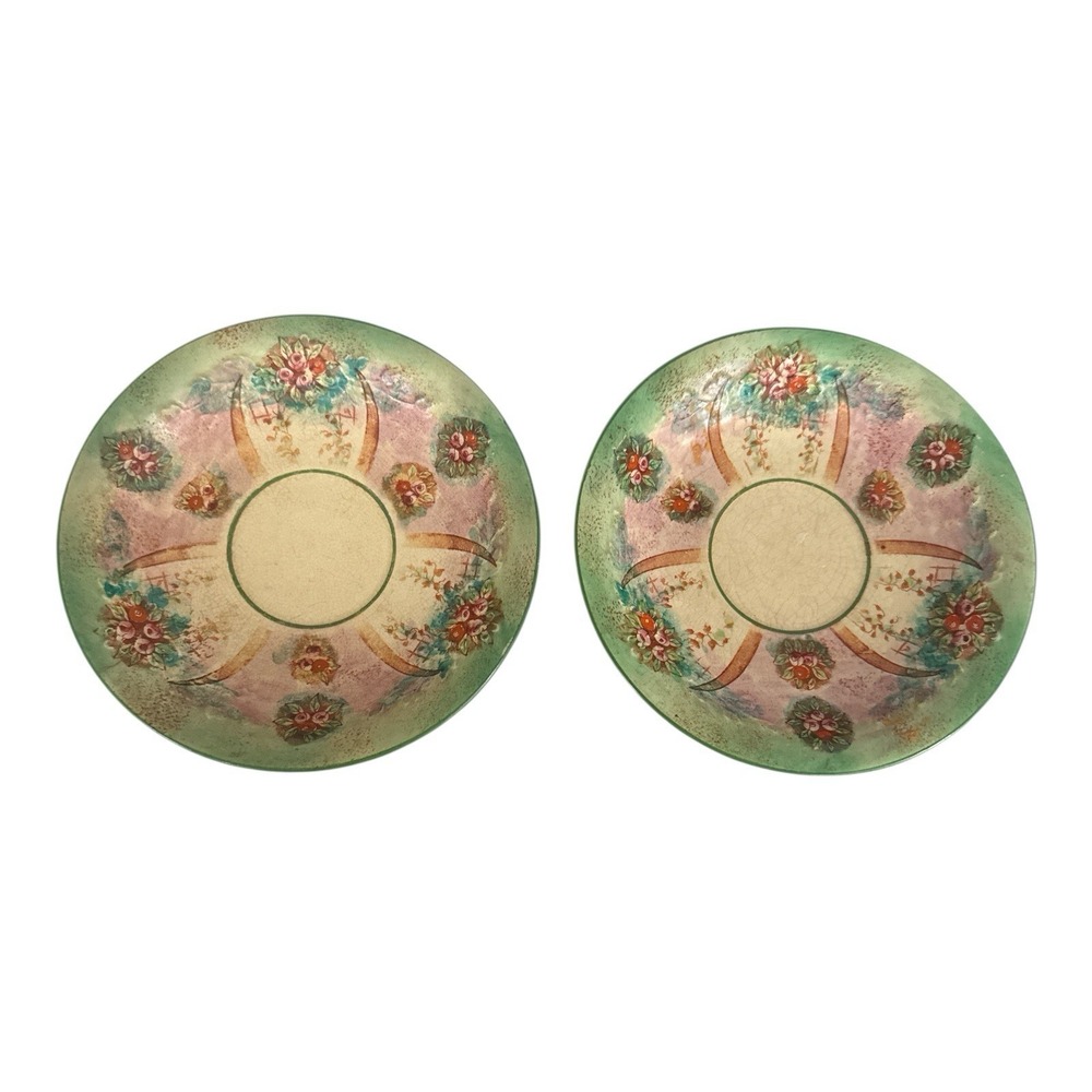 Set Of 2 Vintage Radfords England Crown China 5.5" Side Plates Hand Painted